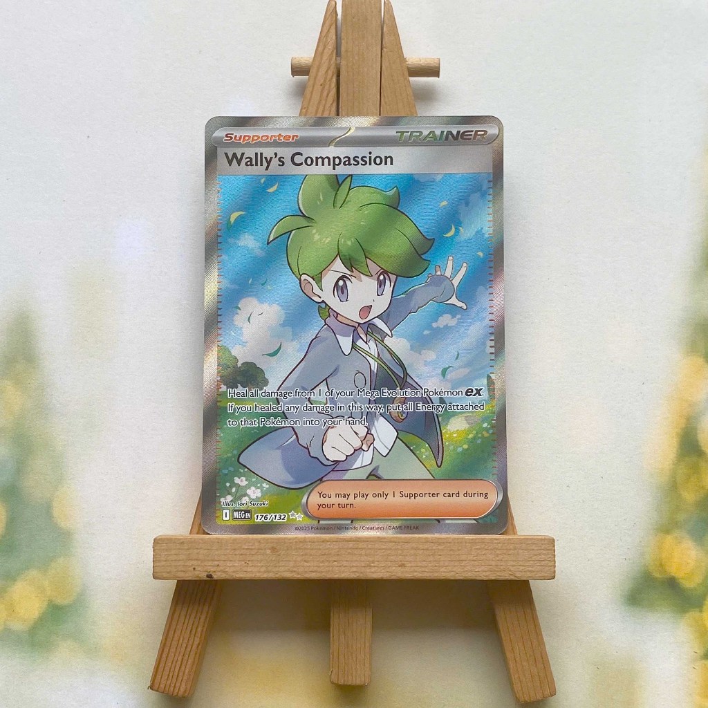 Thẻ hình Pokemon Wally's Compassion 176/132 - Lá bài lẻ Mega Evolution Full Art Ultra Rare tiếng Anh chính hãng