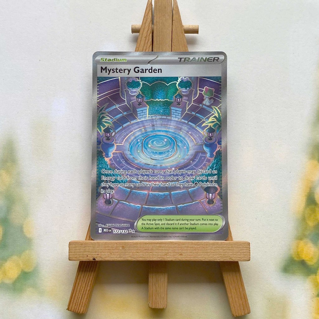 Thẻ hình Pokemon Mystery Garden 172/132 - Lá bài lẻ Mega Evolution Full Art Ultra Rare tiếng Anh chính hãng