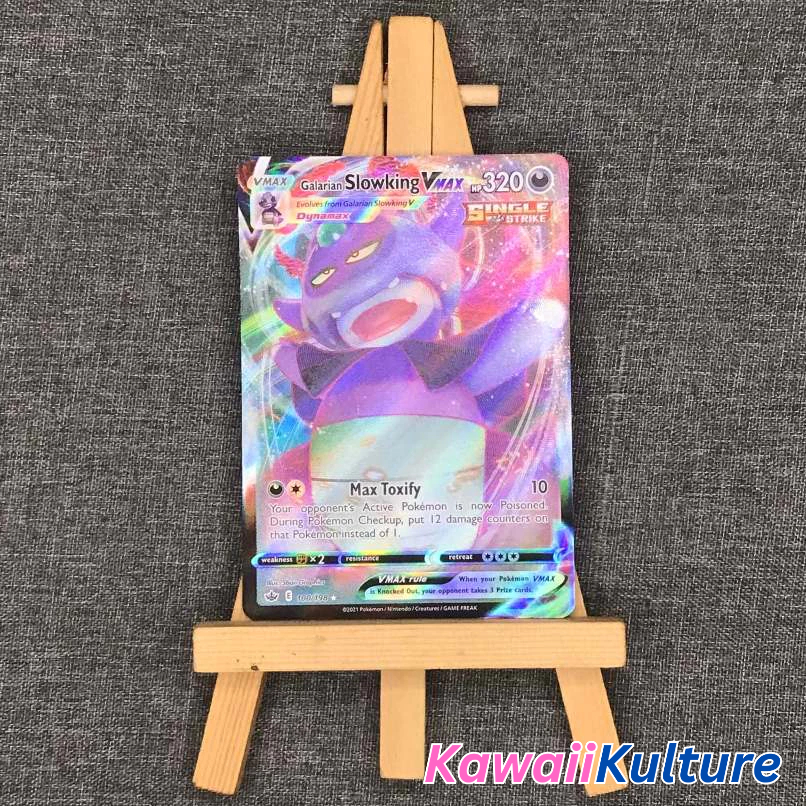 Thẻ hình Pokemon Galarian Slowking VMAX 100/198 - Lá bài Sword & Shield: Chilling Reign Ultra Rare tiếng Anh chính hãng