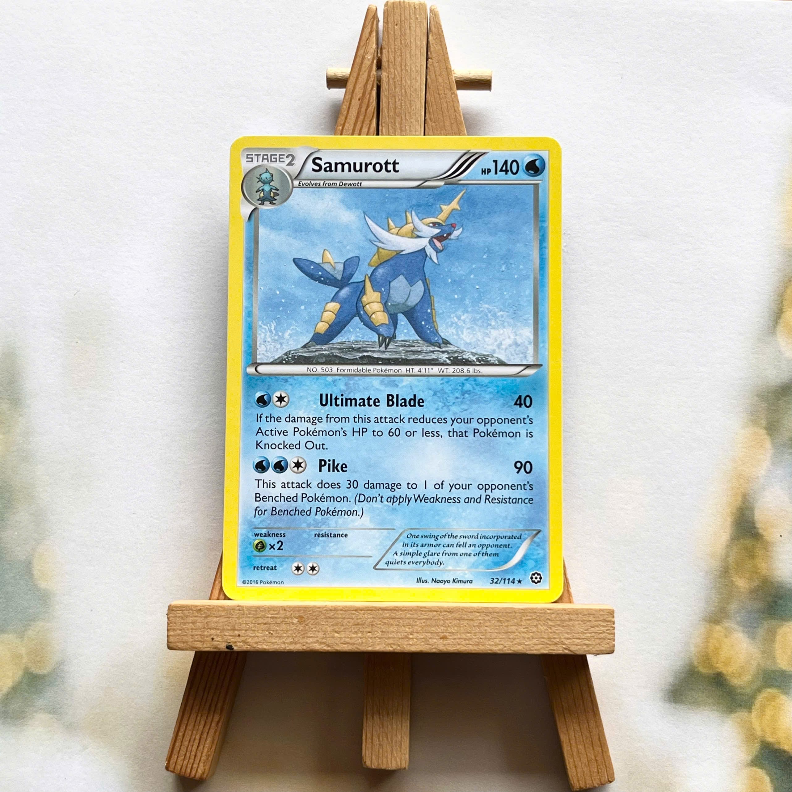 Thẻ hình Pokemon Samurott 32/114 - Lá bài XY: Steam Siege Rare tiếng Anh chính hãng