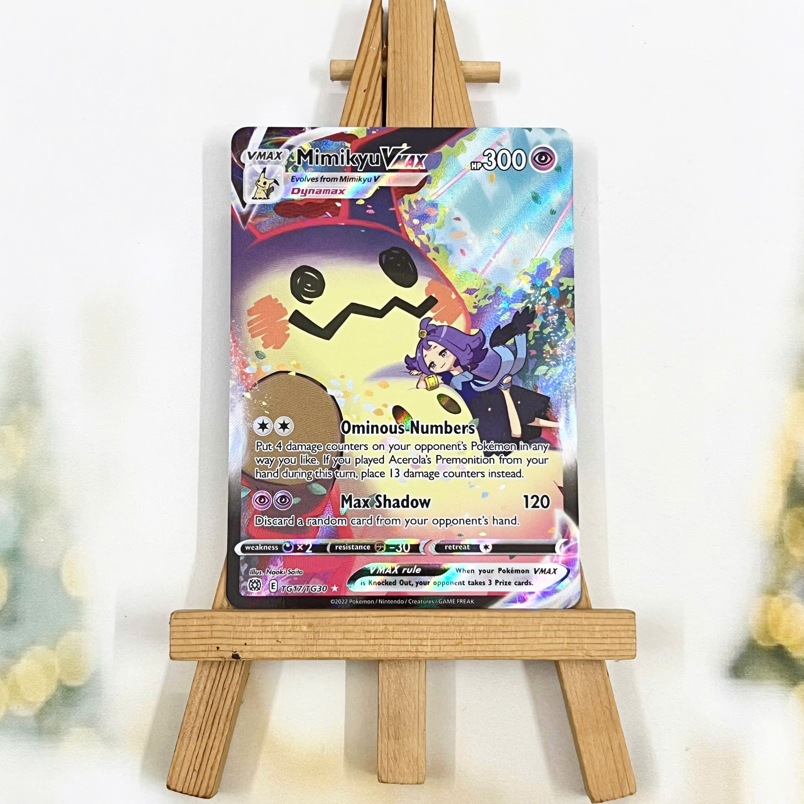 Thẻ hình Pokemon Mimikyu VMAX TG17/TG30 - Lá bài lẻ Brilliant Stars Ultra Rare tiếng Anh chính hãng