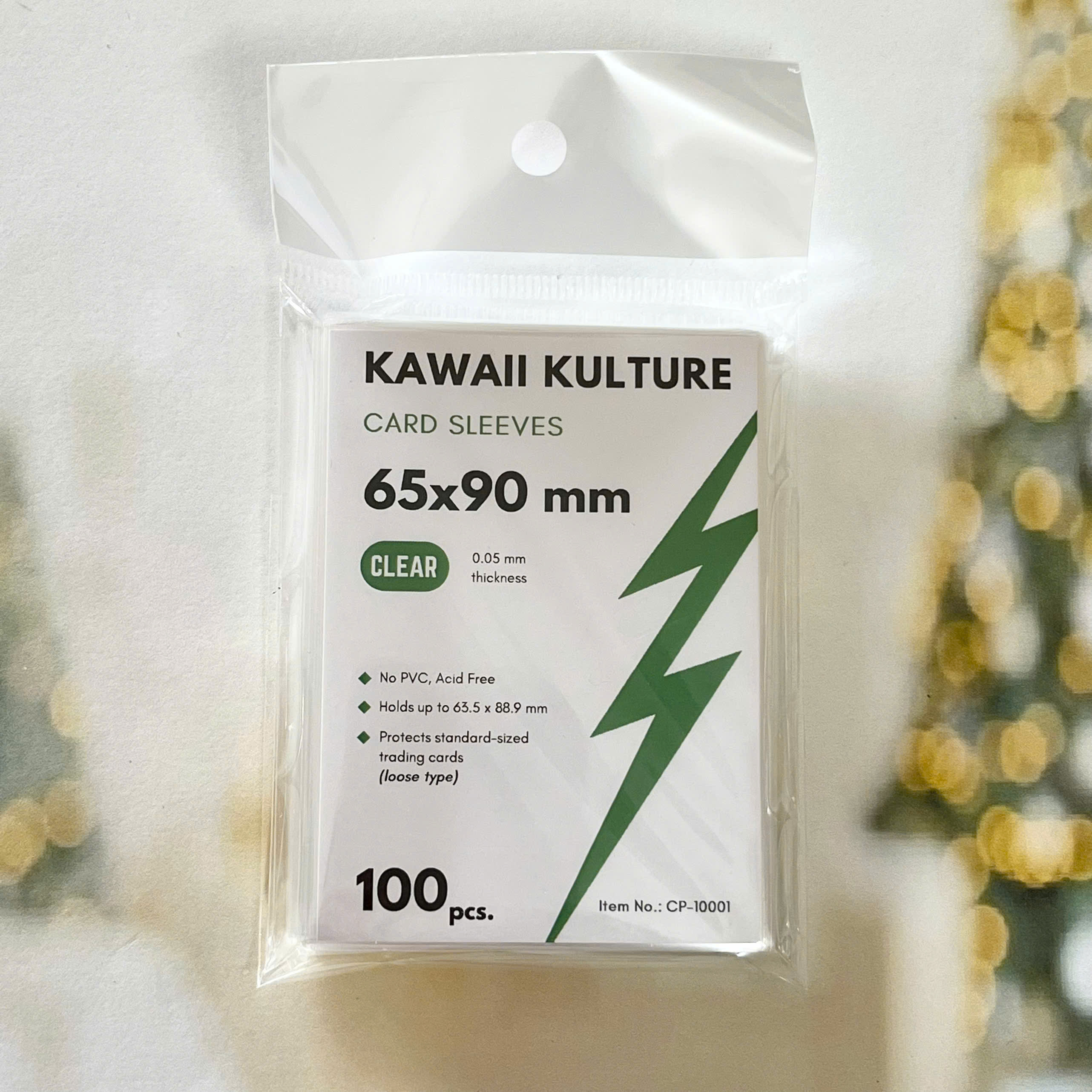 Bọc bảo vệ sleeves fit 100 cái đựng thẻ bài Pokemon, Yugioh, One Piece, super clear, 6.5x9 cm, chất lượng cao