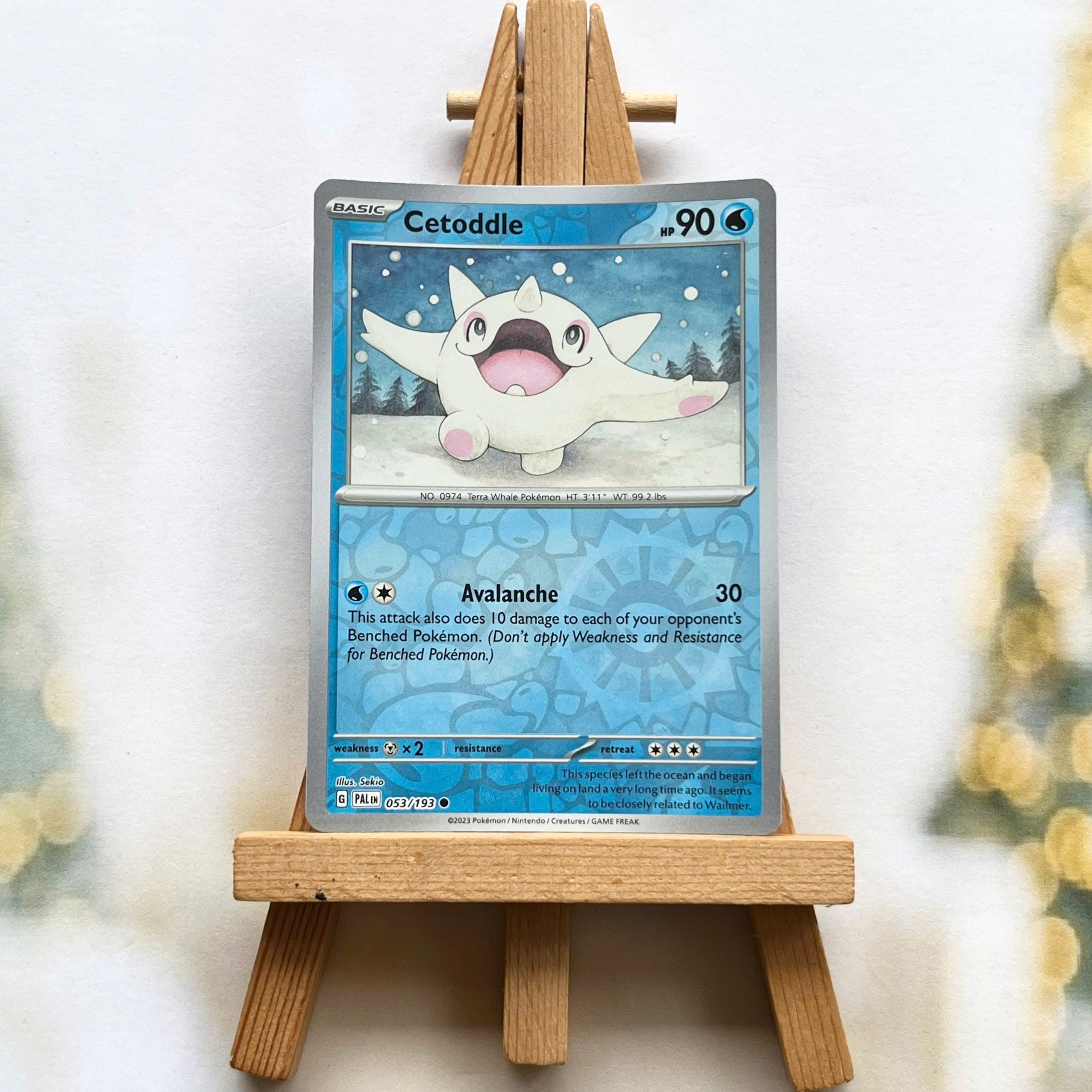 Thẻ hình Pokemon Cetoddle 053/193 - Lá bài lẻ Paldea Evolved Common Reverse Holo tiếng Anh chính hãng