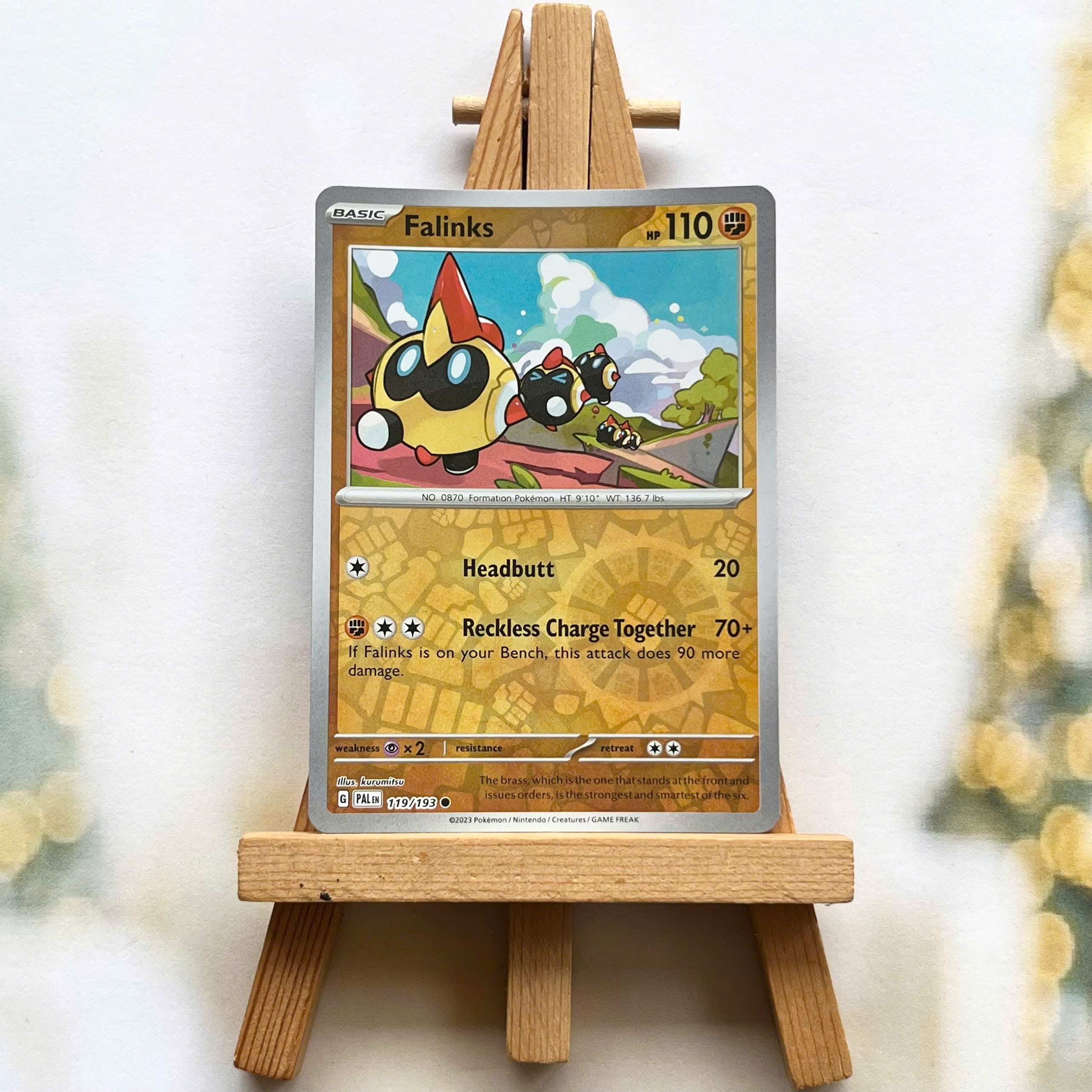 Thẻ hình Pokemon Falinks 119/193 - Lá bài lẻ Paldea Evolved Common Reverse Holo tiếng Anh chính hãng