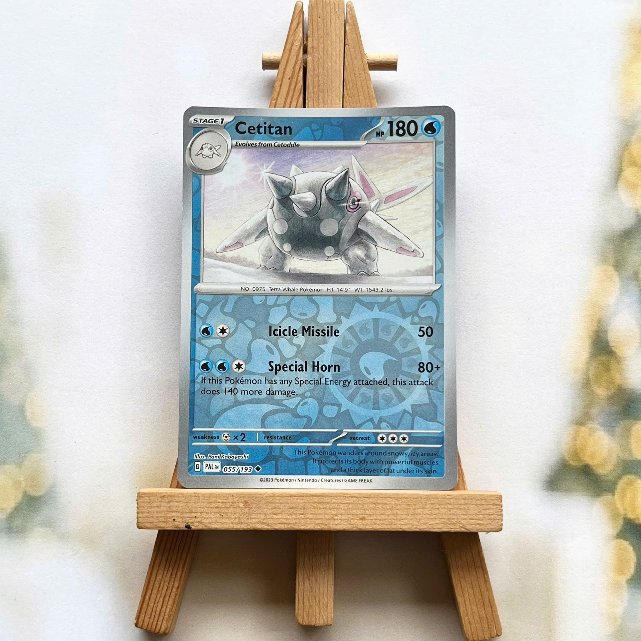 Thẻ hình Pokemon Cetitan 055/193 - Lá bài lẻ Paldea Evolved Uncommon Reverse Holo tiếng Anh chính hãng