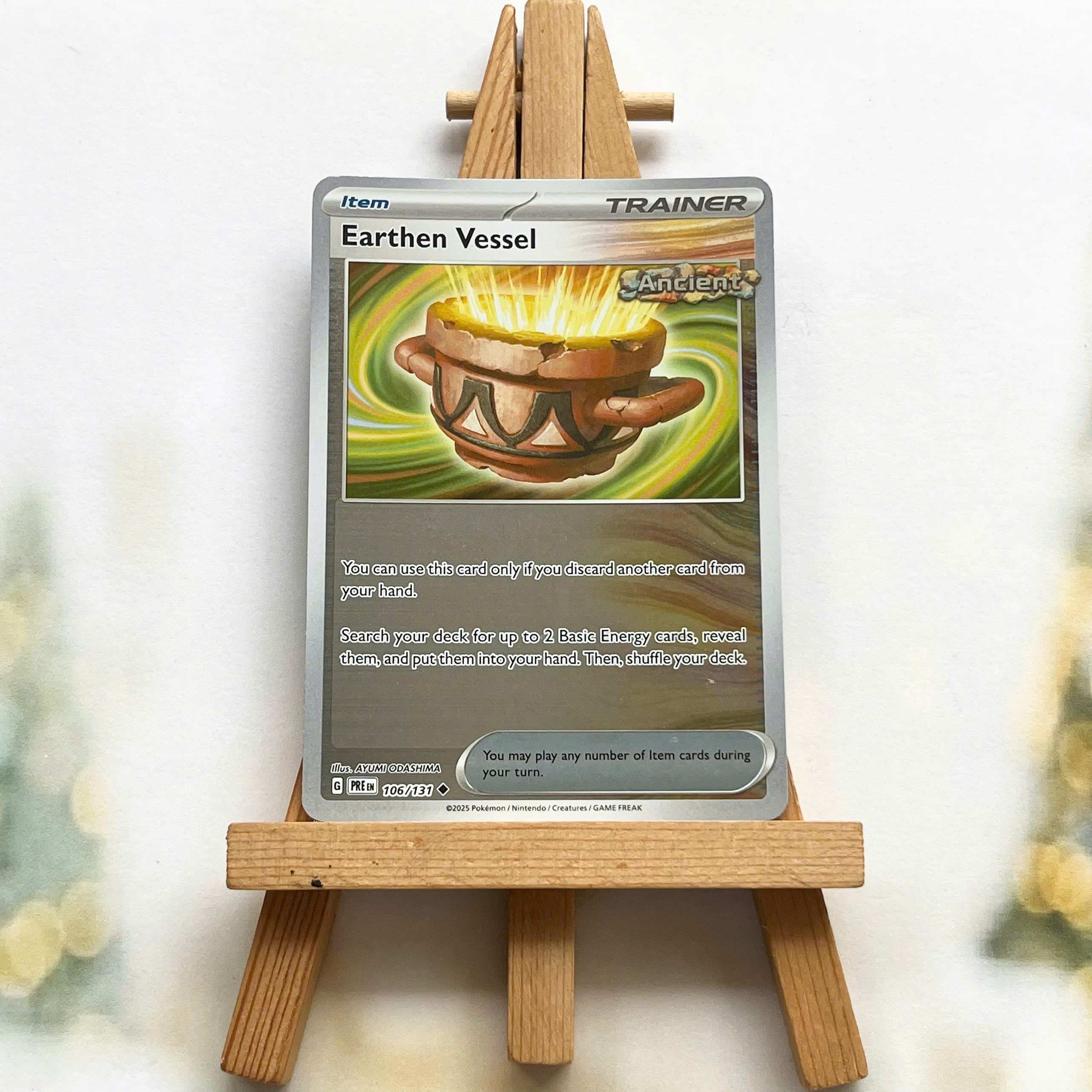Thẻ hình Pokemon Earthen Vessel 106/131 - Lá bài lẻ Prismatic Evolutions Uncommon Reverse Holo tiếng Anh chính hãng