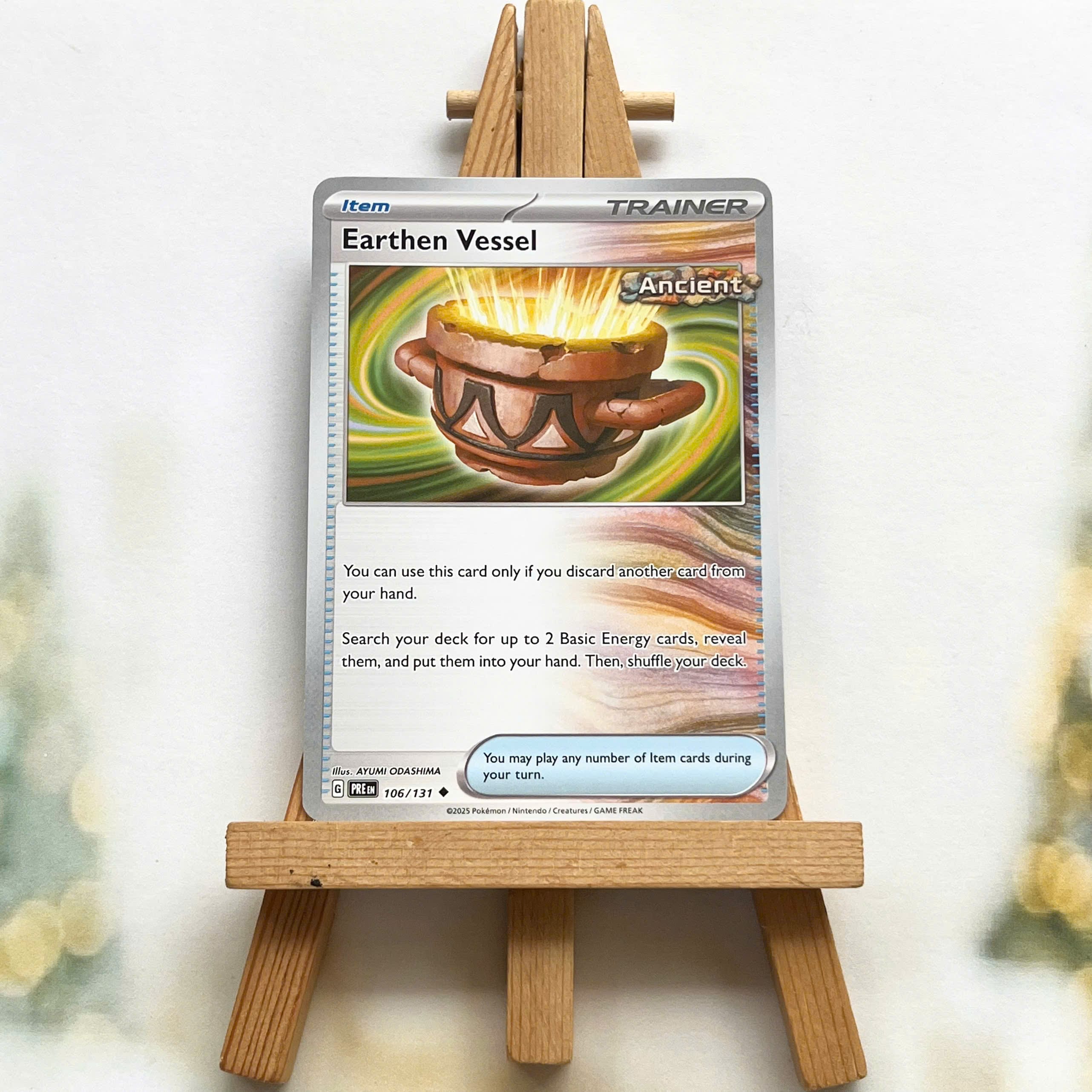 Thẻ hình Pokemon Earthen Vessel 106/131 - Lá bài lẻ Prismatic Evolutions Uncommon Reverse Holo tiếng Anh chính hãng