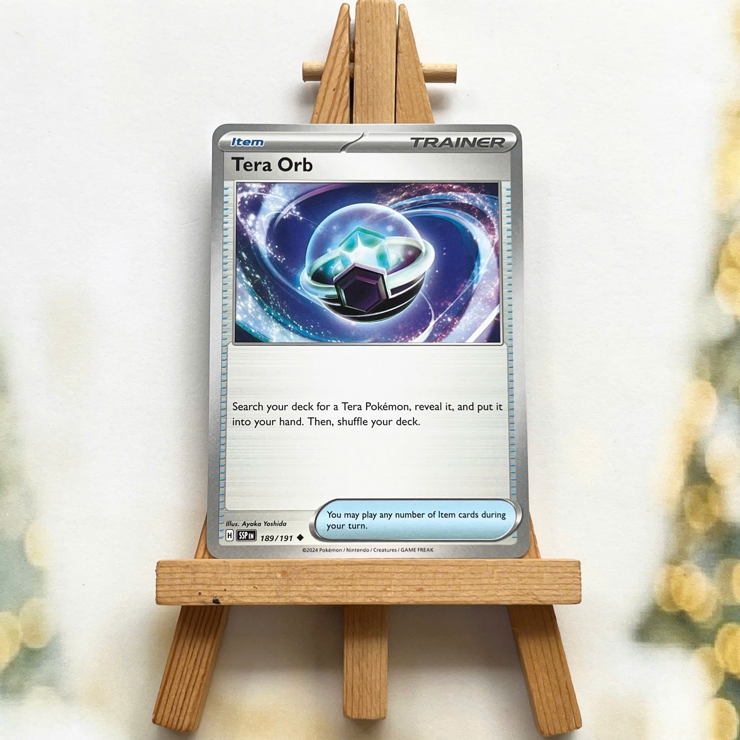 Thẻ hình Pokemon Tera Orb 189/191 - Lá bài lẻ Surging Sparks Uncommon Reverse Holo tiếng Anh chính hãng