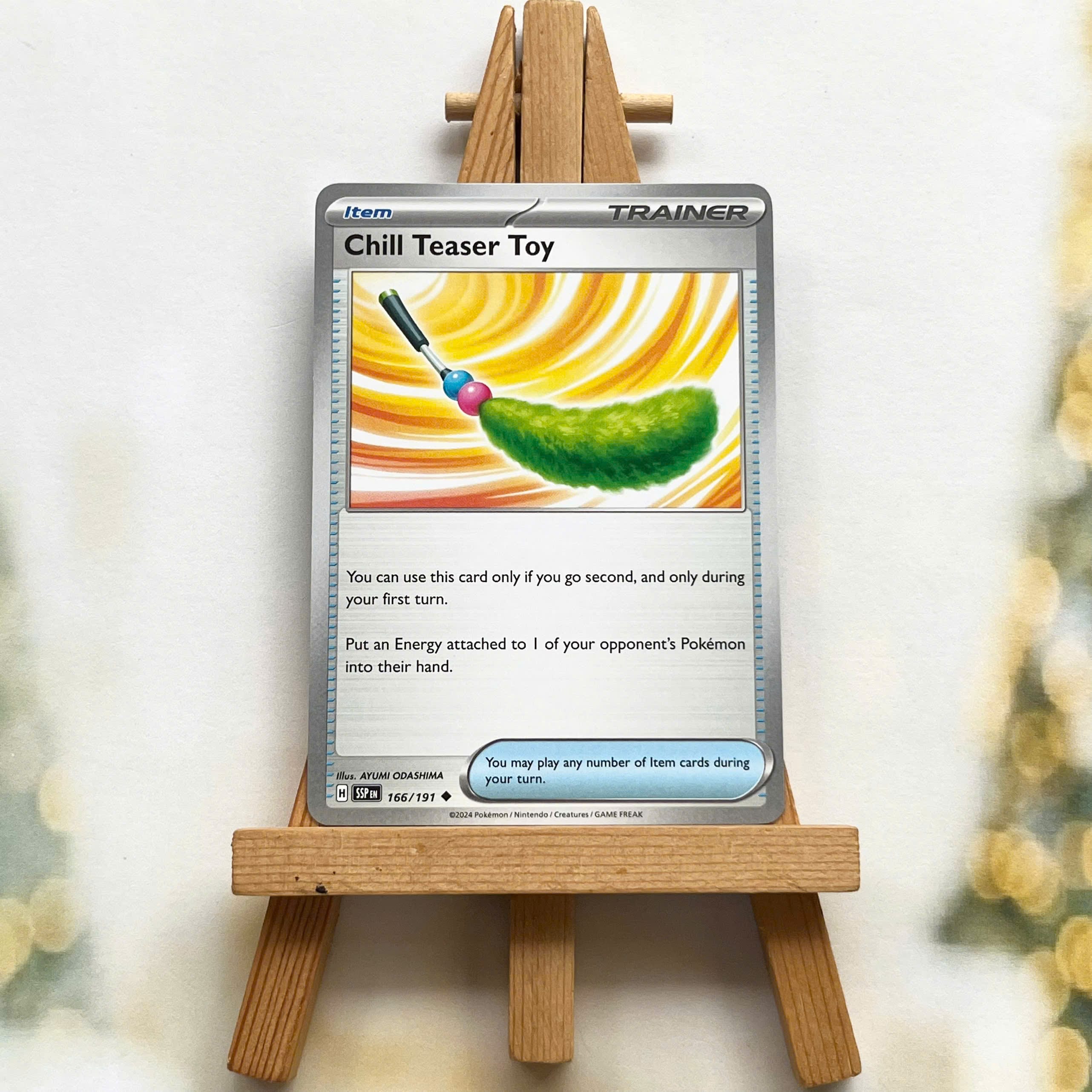 Thẻ hình Pokemon Chill Teaser Toy 166/191 - Lá bài lẻ Surging Sparks Uncommon Reverse Holo tiếng Anh chính hãng