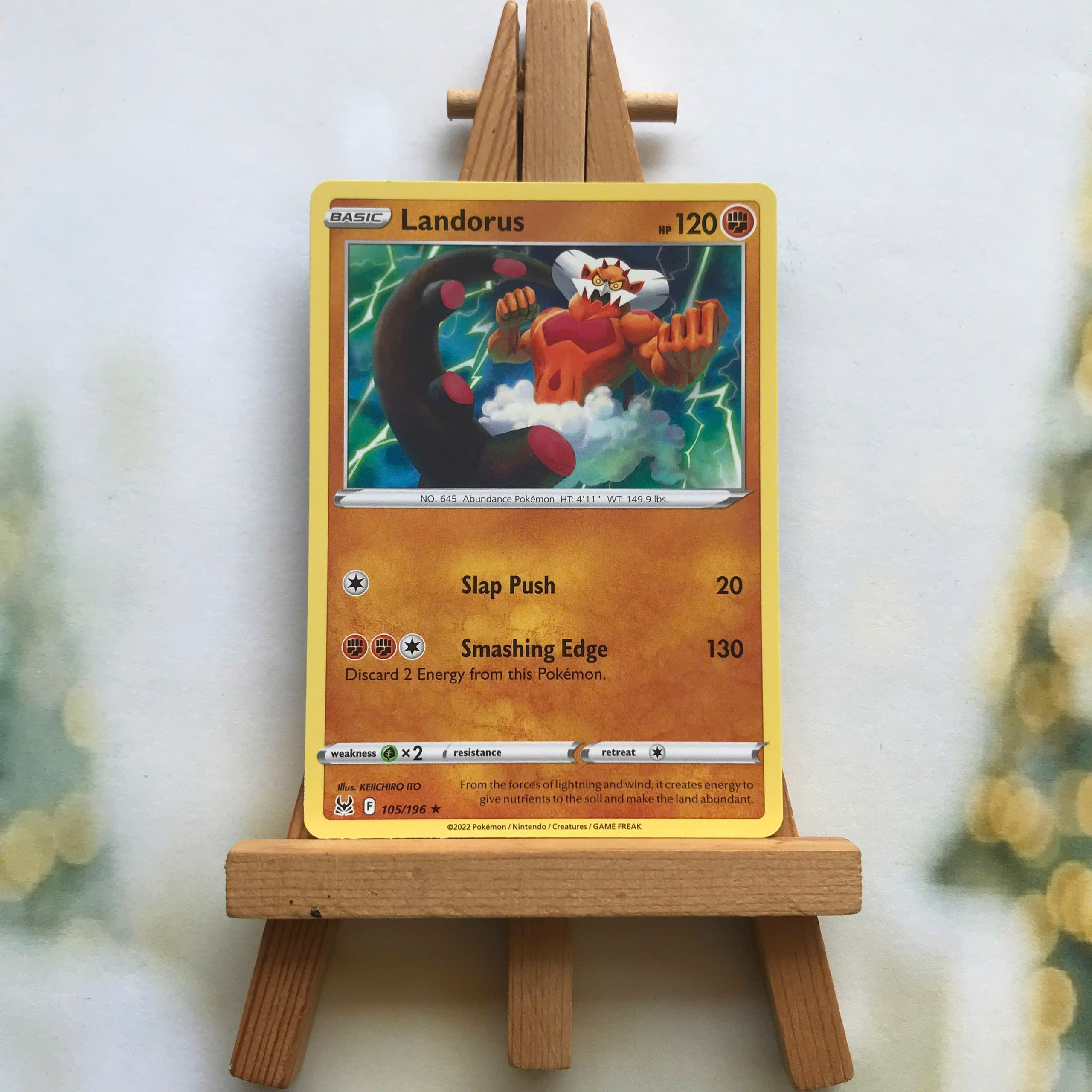 Thẻ hình Pokemon Landorus 105/196 - Lá bài lẻ Lost Origin Rare tiếng Anh chính hãng