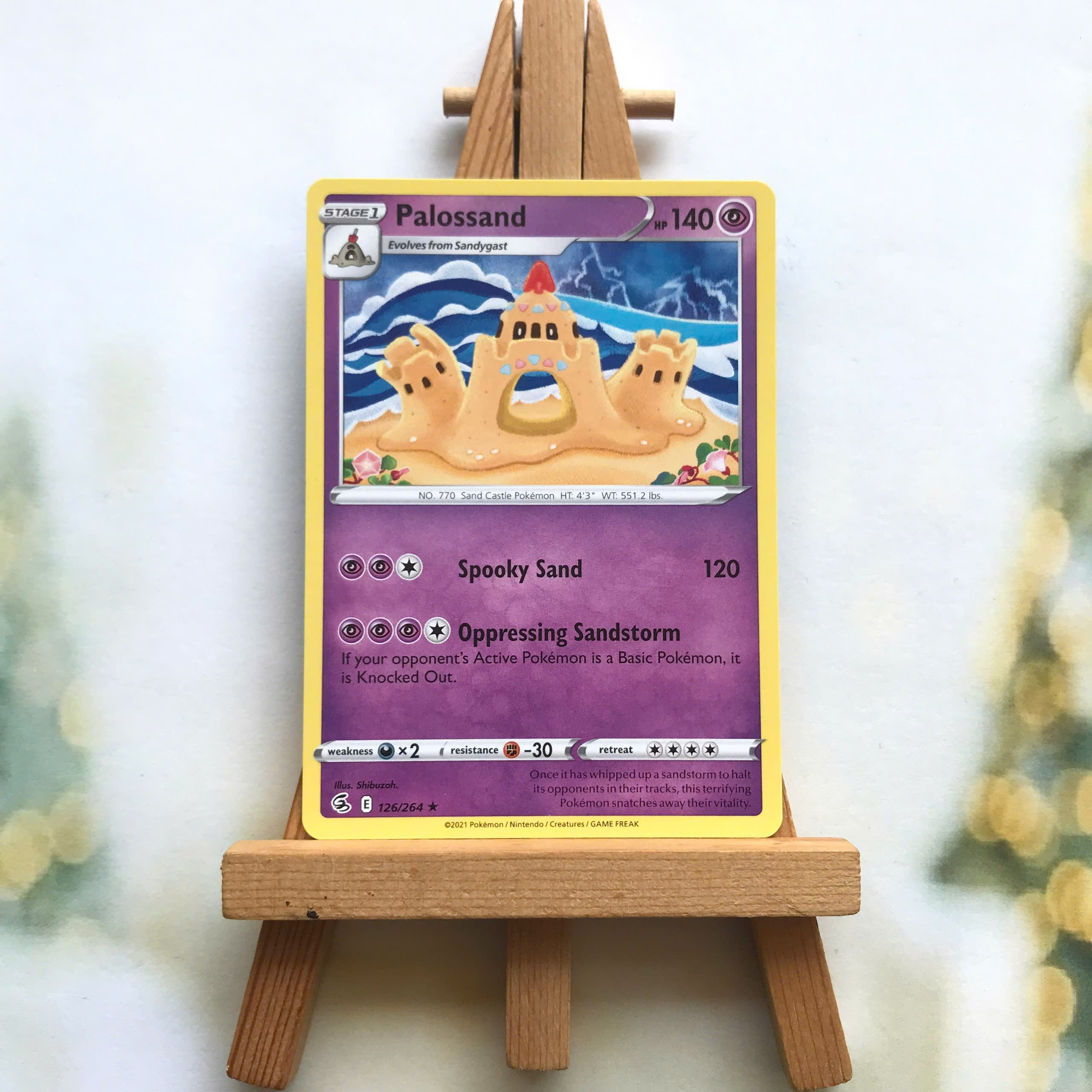 Thẻ hình Pokemon Palossand 126/264 - Lá bài lẻ Fusion Strike Rare tiếng Anh chính hãng