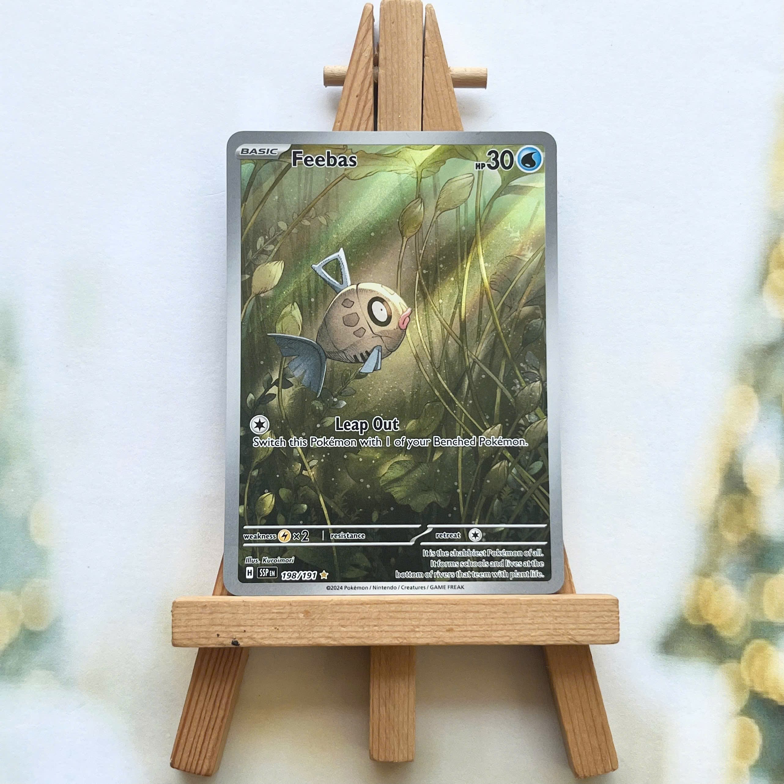 Pokemon Feebas 198/191 Surging Sparks Illustration | Kawai Kulture