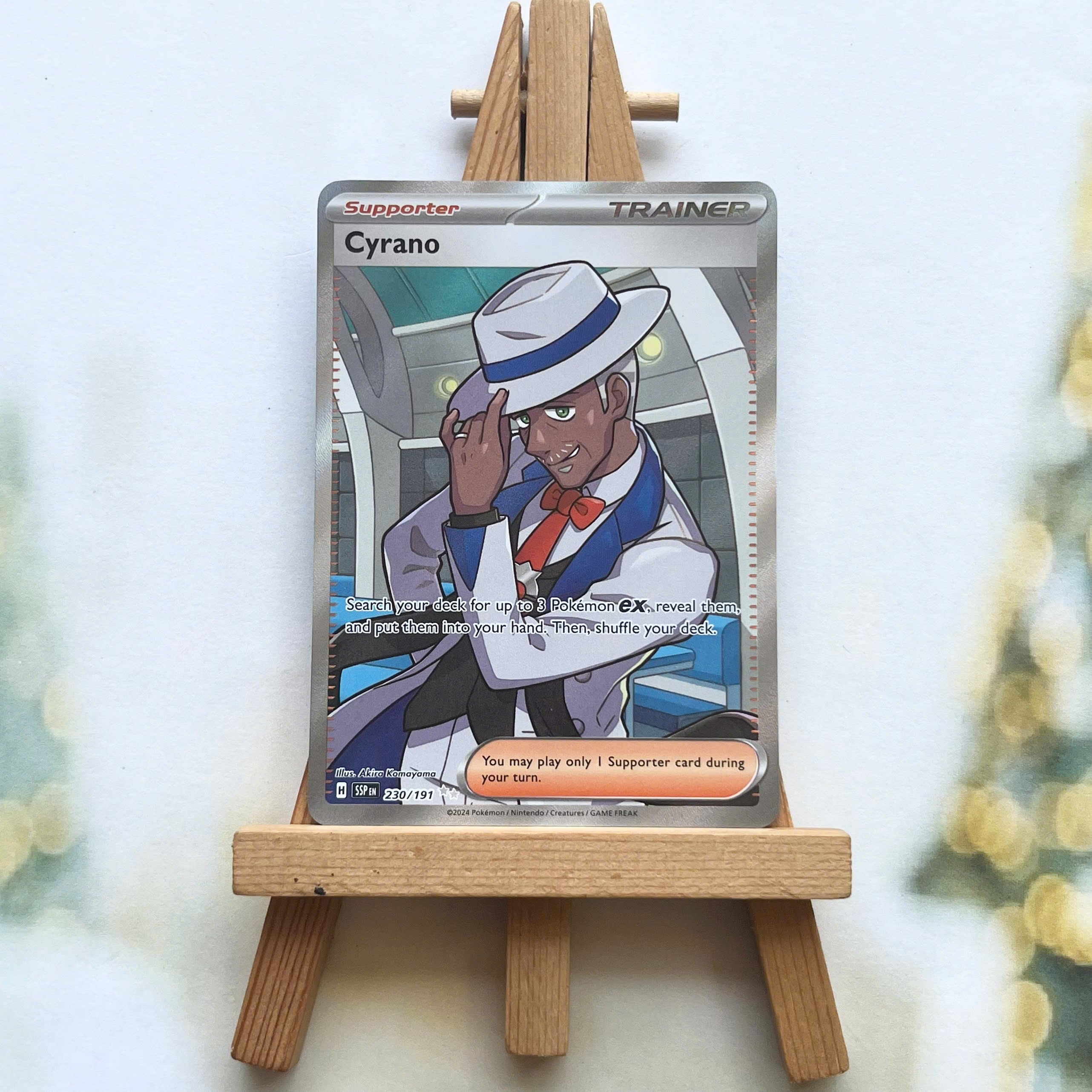 Thẻ hình Pokemon Cyrano 230/191 - Lá bài lẻ Surging Sparks Full Art Secret Rare tiếng Anh chính hãng