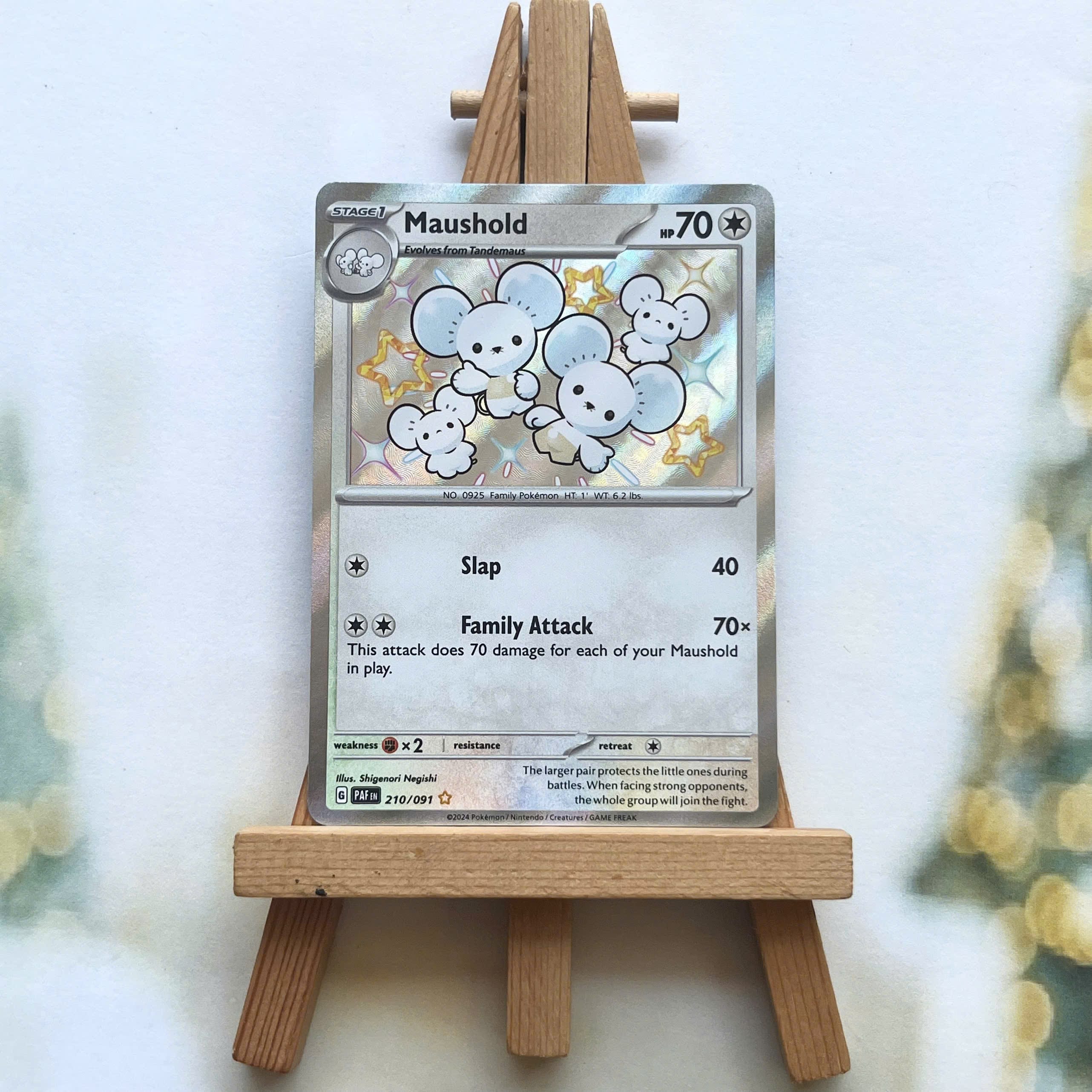 Thẻ hình Pokemon Maushold 210/091 - Lá bài Scarlet & Violet: Paldean Fates Shiny Rare tiếng Anh chính hãng