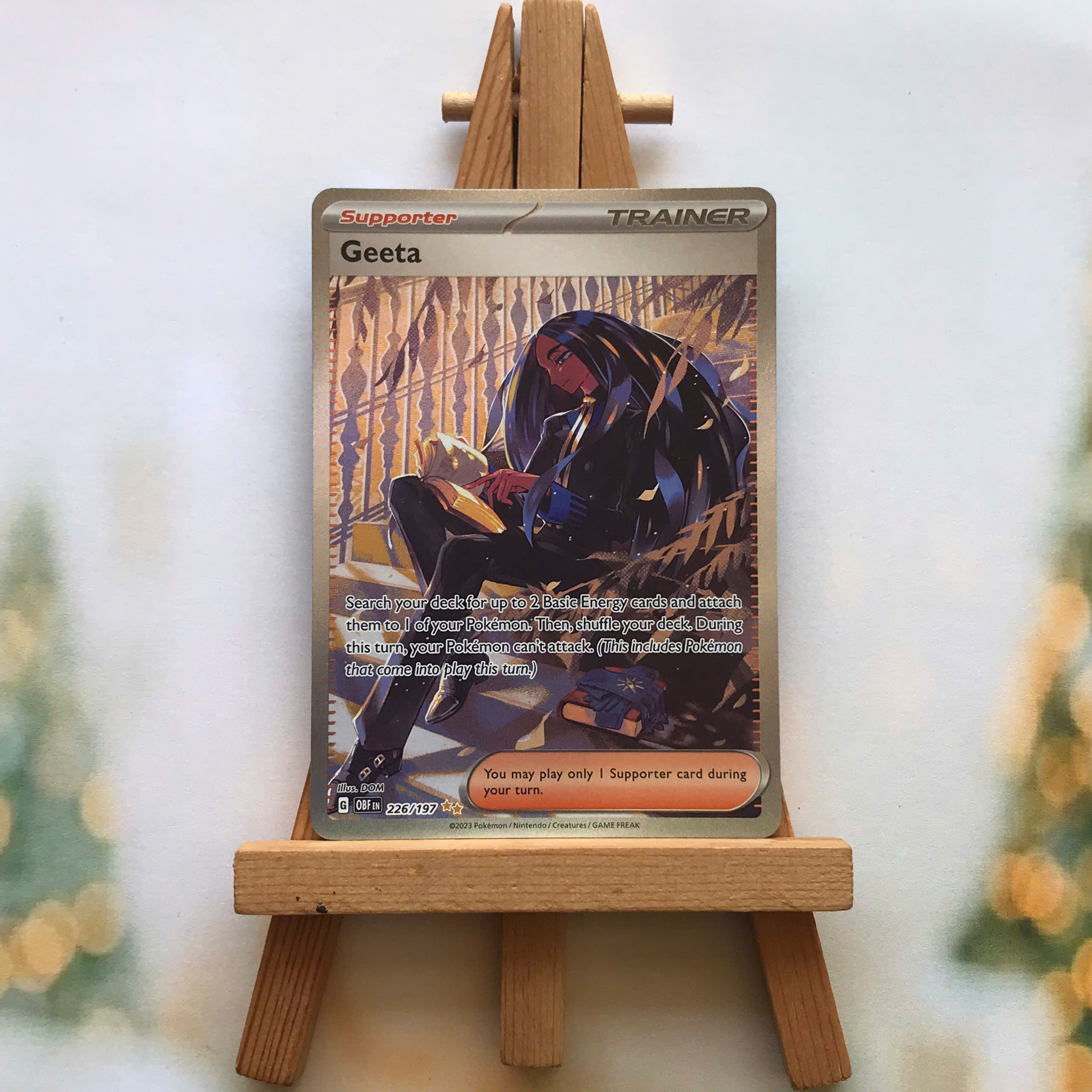 Thẻ hình Pokemon Geeta 226/197 - Lá bài lẻ Obsidian Flames Special Illustration Rare tiếng Anh chính hãng