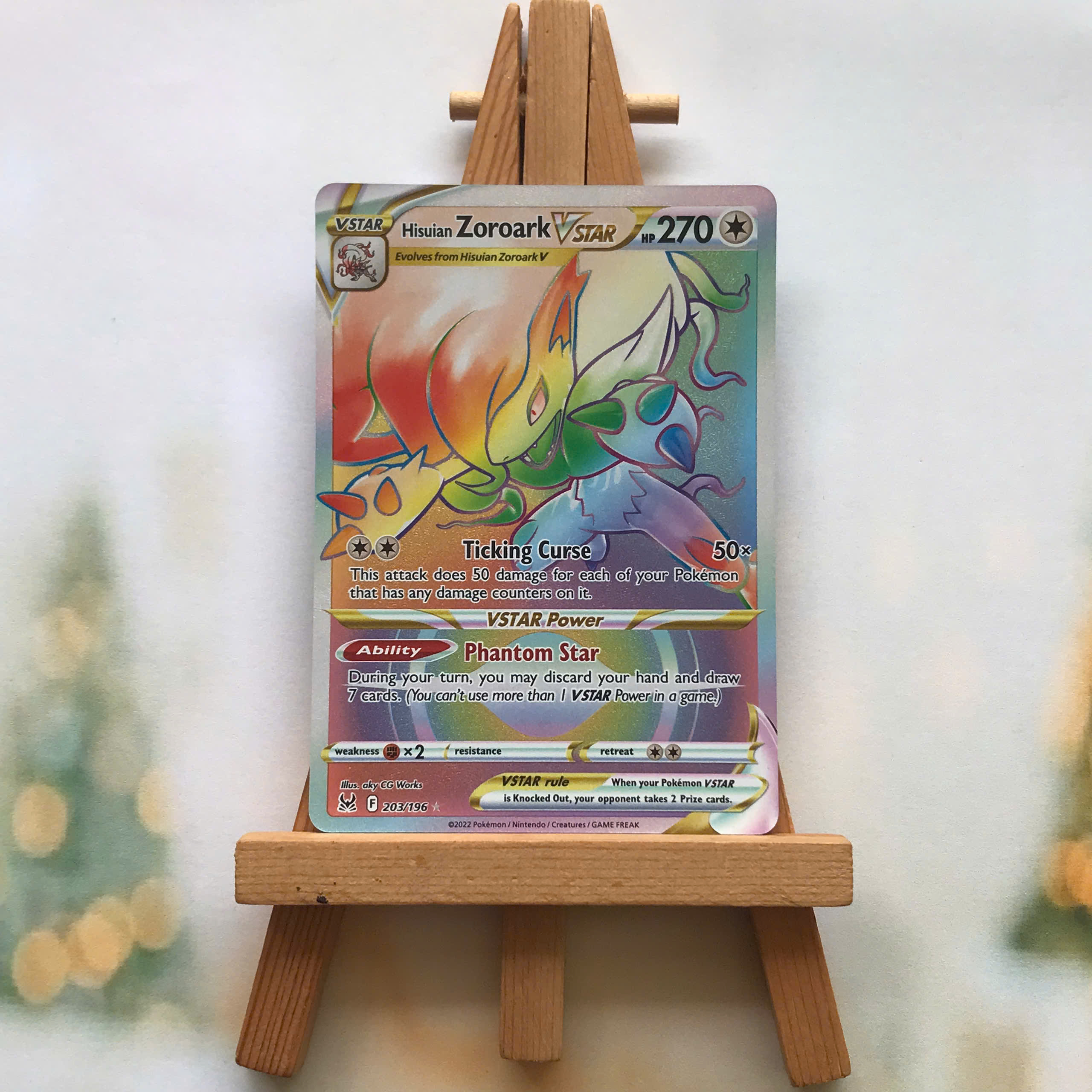 Thẻ hình Pokemon Hisuian Zoroark VSTAR 203/196 - Lá bài lẻ Lost Origin Hyper Rare tiếng Anh chính hãng