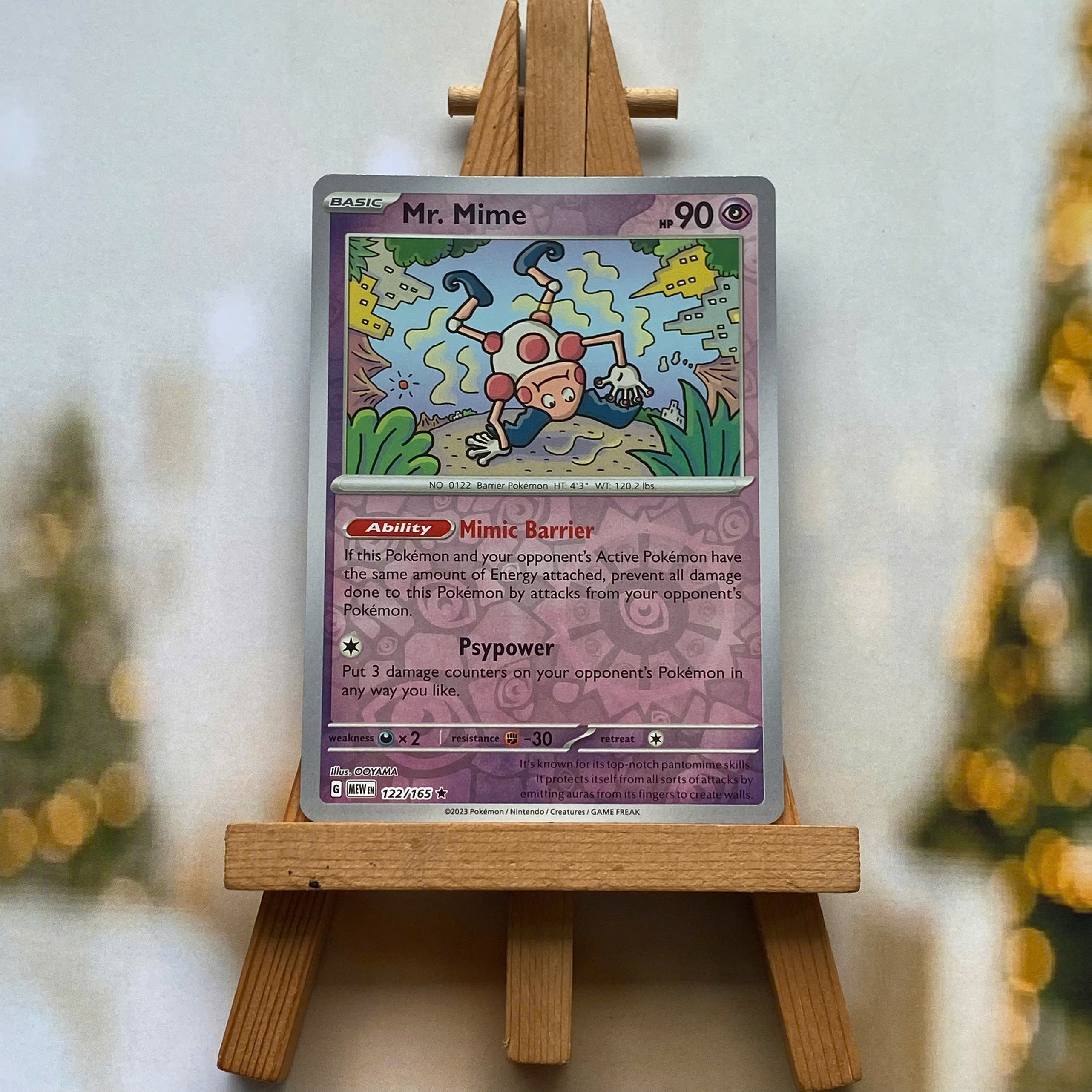 Thẻ hình Pokemon Mr. Mime 122/165 - Lá bài Scarlet & Violet 151 Rare Reverse Holo tiếng Anh chính hãng