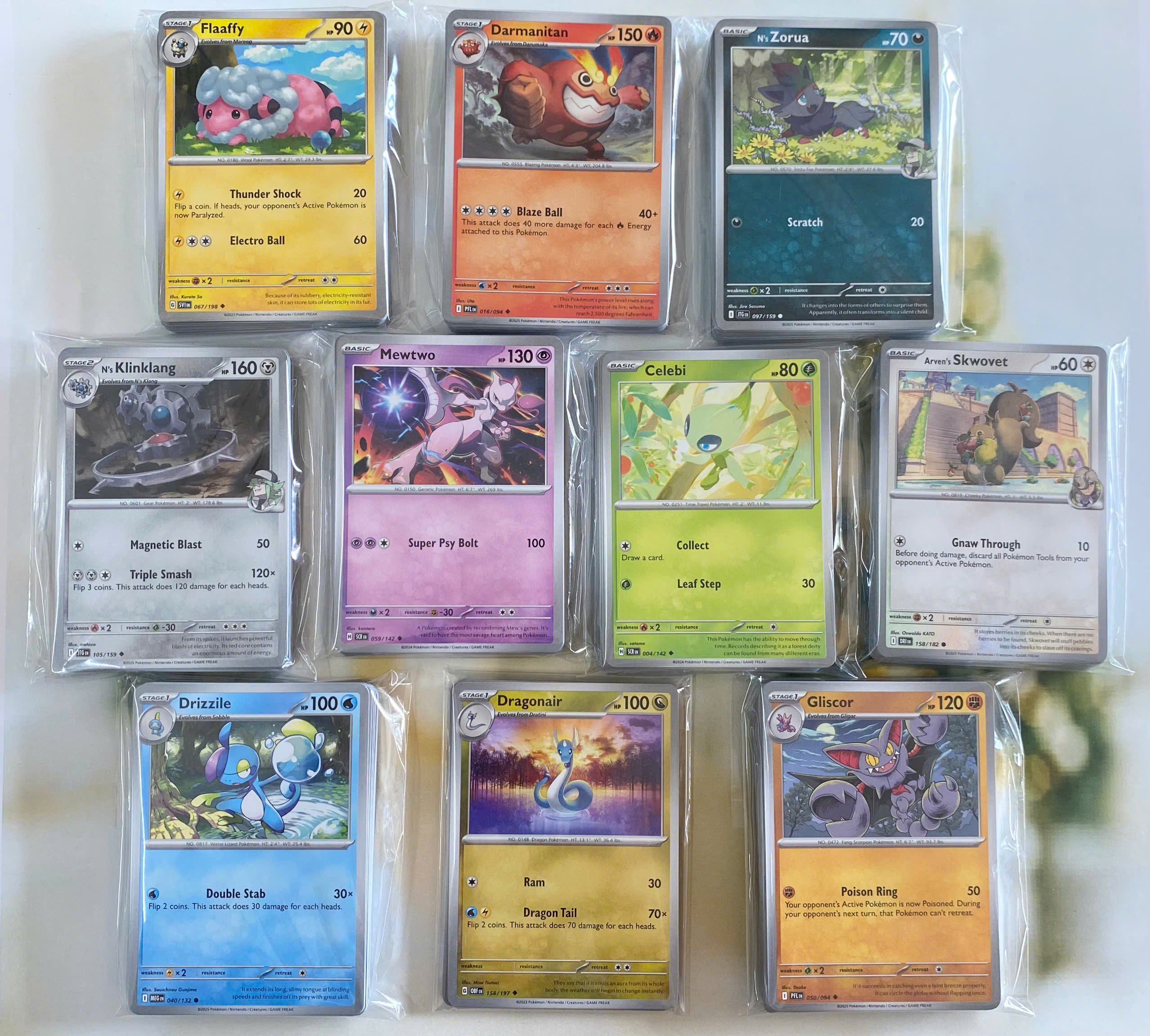 Combo Thẻ bài hình Pokemon Common Uncommon ngẫu nhiên tiếng Anh, NO TRAINER, ITEM, ENERGY