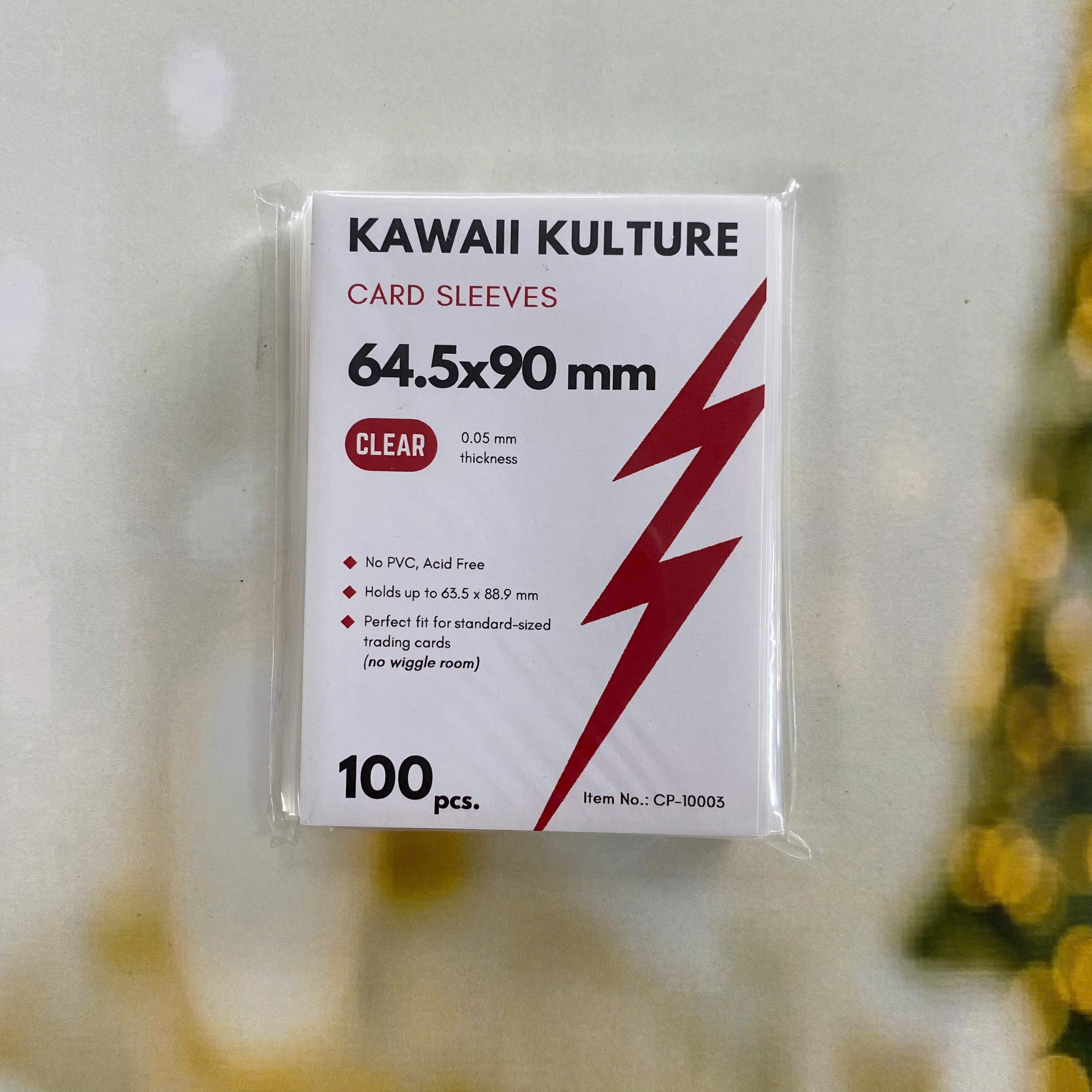 Bọc bảo vệ sleeves fit 100 cái đựng thẻ bài Pokemon, Yugioh, One Piece, super clear, 6.5x9 cm, chất lượng cao