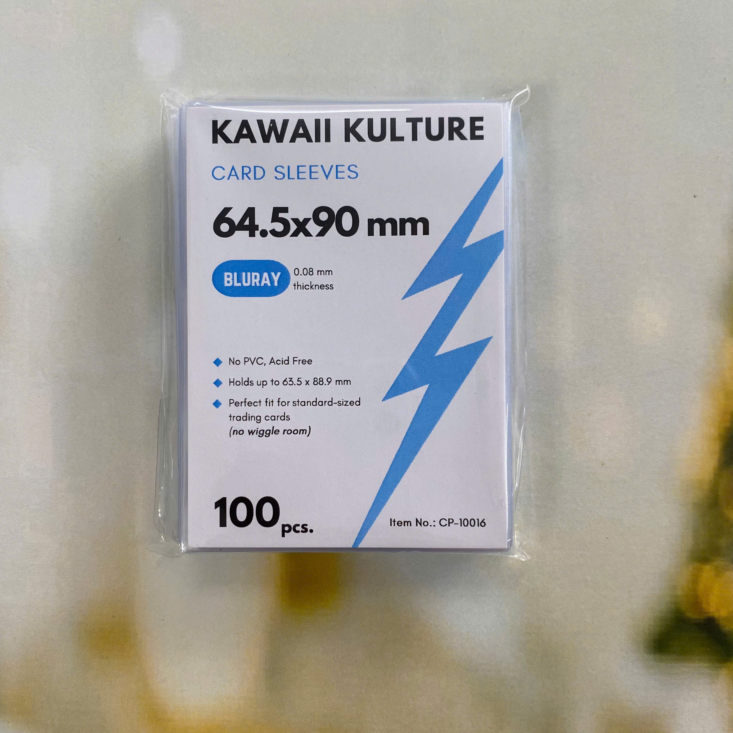 Bọc bảo vệ sleeves fit 100 cái đựng thẻ bài Pokemon, Yugioh, One Piece, super clear, 6.5x9 cm, chất lượng cao