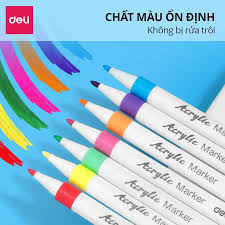 Màu acylic markers deli HM108 - 12