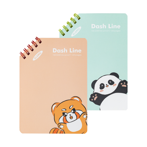 Sổ Dash Line lò xo kép chéo A6 120 trang 100/76; MS: 961