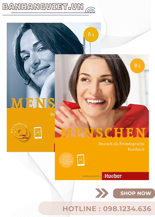 Combo Sách Menschen B1 ( Arbeitsbuch + Kursbuch) - Sách in offset bản mầu.