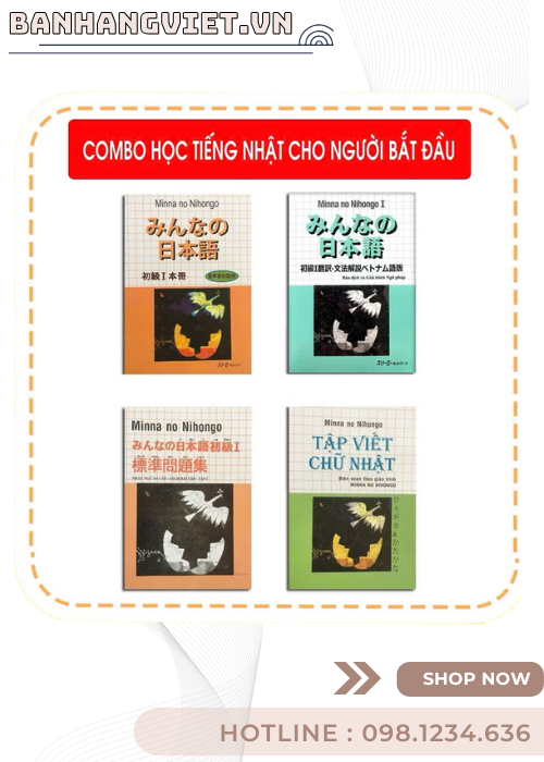 Combo Minna No Nihongo 1 - Dành Cho Người Bắt Đầu Trình Độ N5 ( Bộ 4 Cuốn )