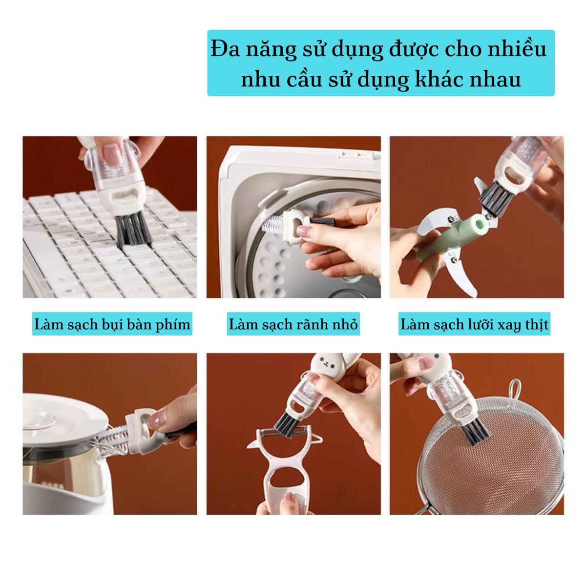 Bàn chải đa năng 4in1 hình thỏ Fasola DZ772