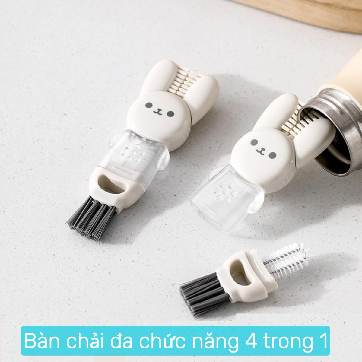 Bàn chải đa năng 4in1 hình thỏ Fasola DZ772