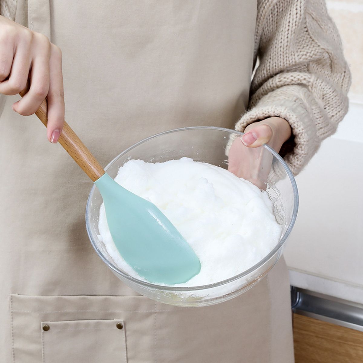 Dụng cụ nấu ăn Silicone cán gỗ sồi SH121