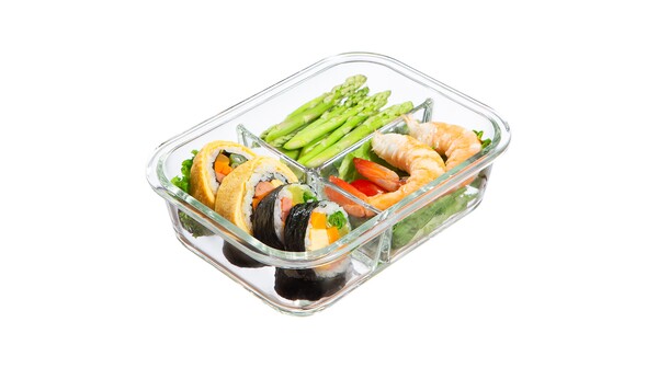 Hộp thuỷ tinh chữ nhật Nikko Inochi 1040ml 3 ngăn