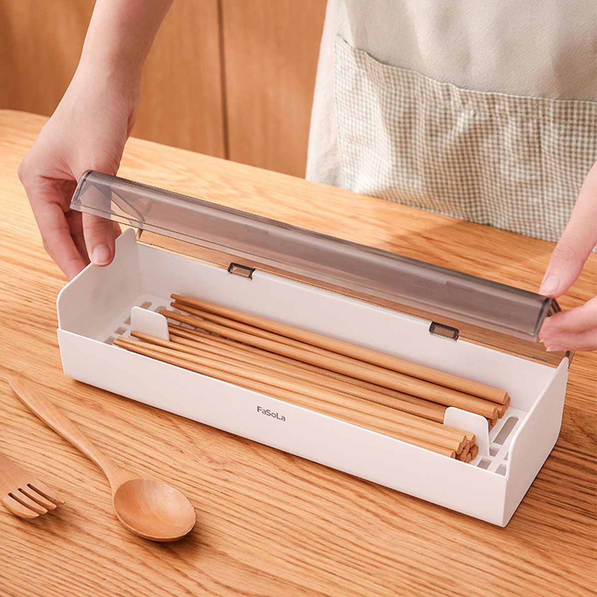 Hộp đựng muỗng đũa bằng nhựa Fasola SH177