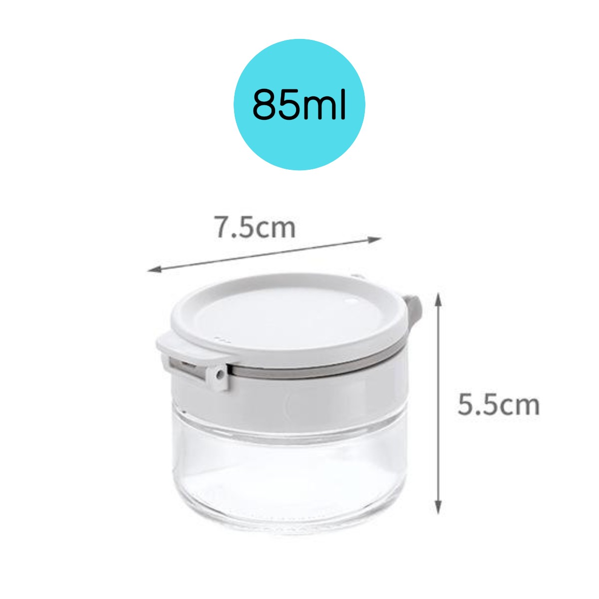Hộp rắc gia vị 2 nắp, thân thủy tinh Fasola PS569