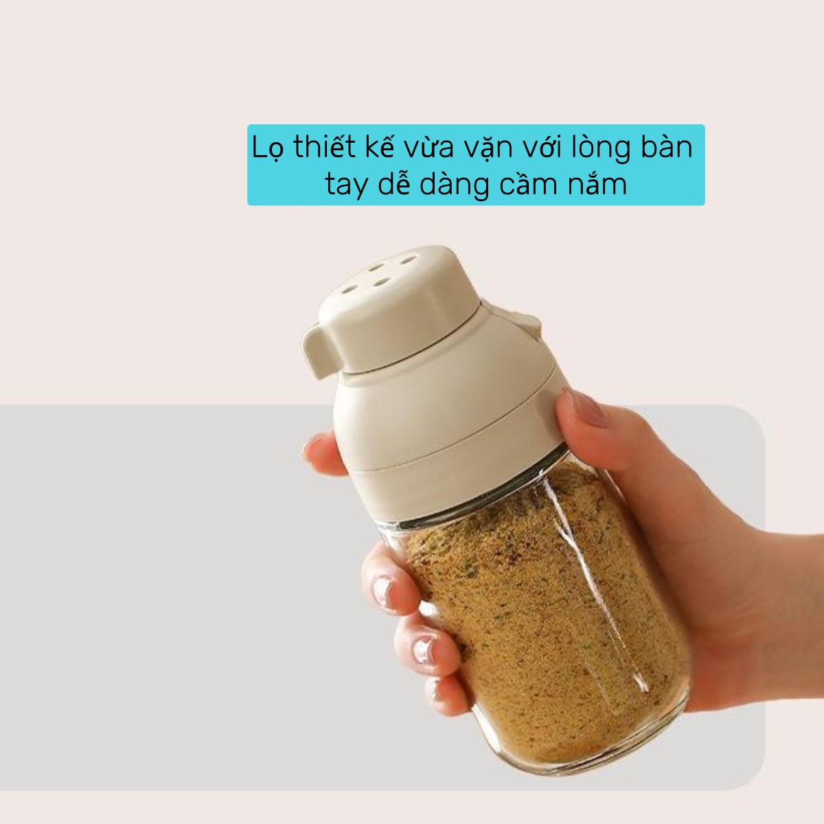 Chai thủy tinh định lượng muối, rắc gia vị Fasola SH457