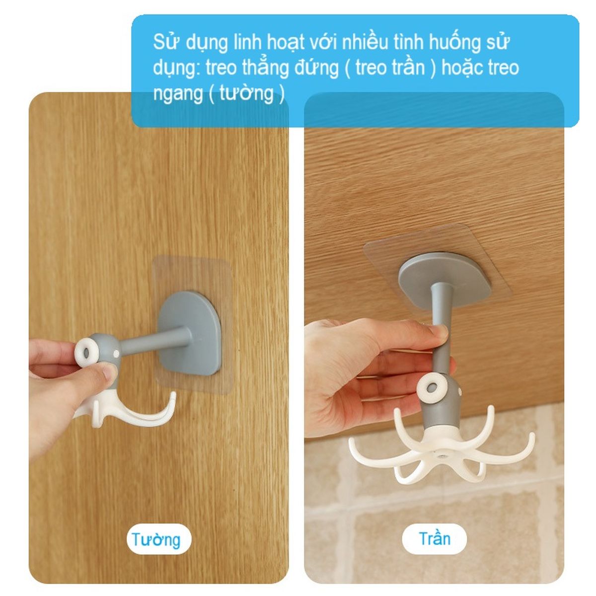 Móc treo xoay đa năng 6 chấu Fasola YL045
