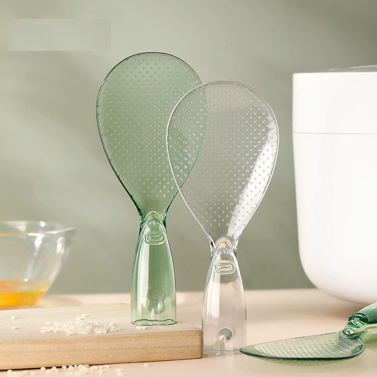 Muôi múc cơm vá xới cơm nhựa dạng đứng Fasola SH308