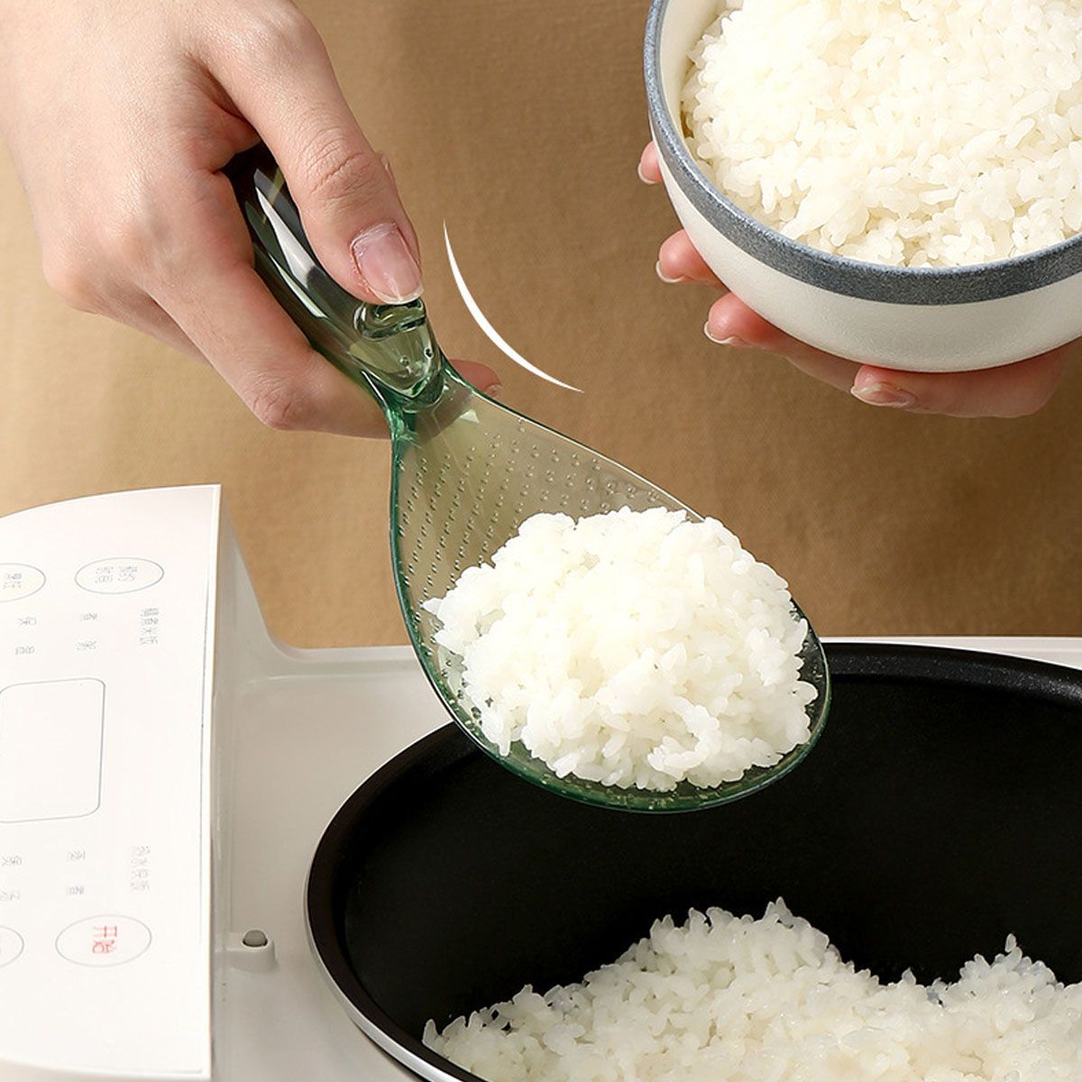Muôi múc cơm vá xới cơm nhựa dạng đứng Fasola SH308
