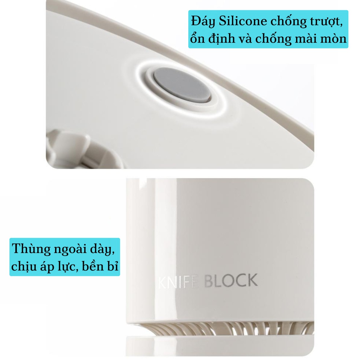 Ống ắm dao đũa tròn màu trắng Fasola PS623