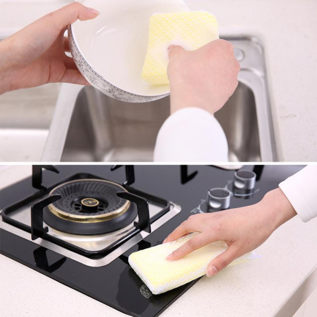 Set 5 miếng rửa chén bọc lưới Fasola JJ106