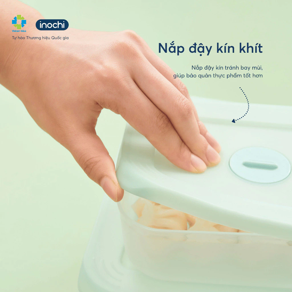 Bộ 7 hộp thực phẩm trữ đông Inochi 290ml (4 hộp); 900ml (2 hộp); 3600ml