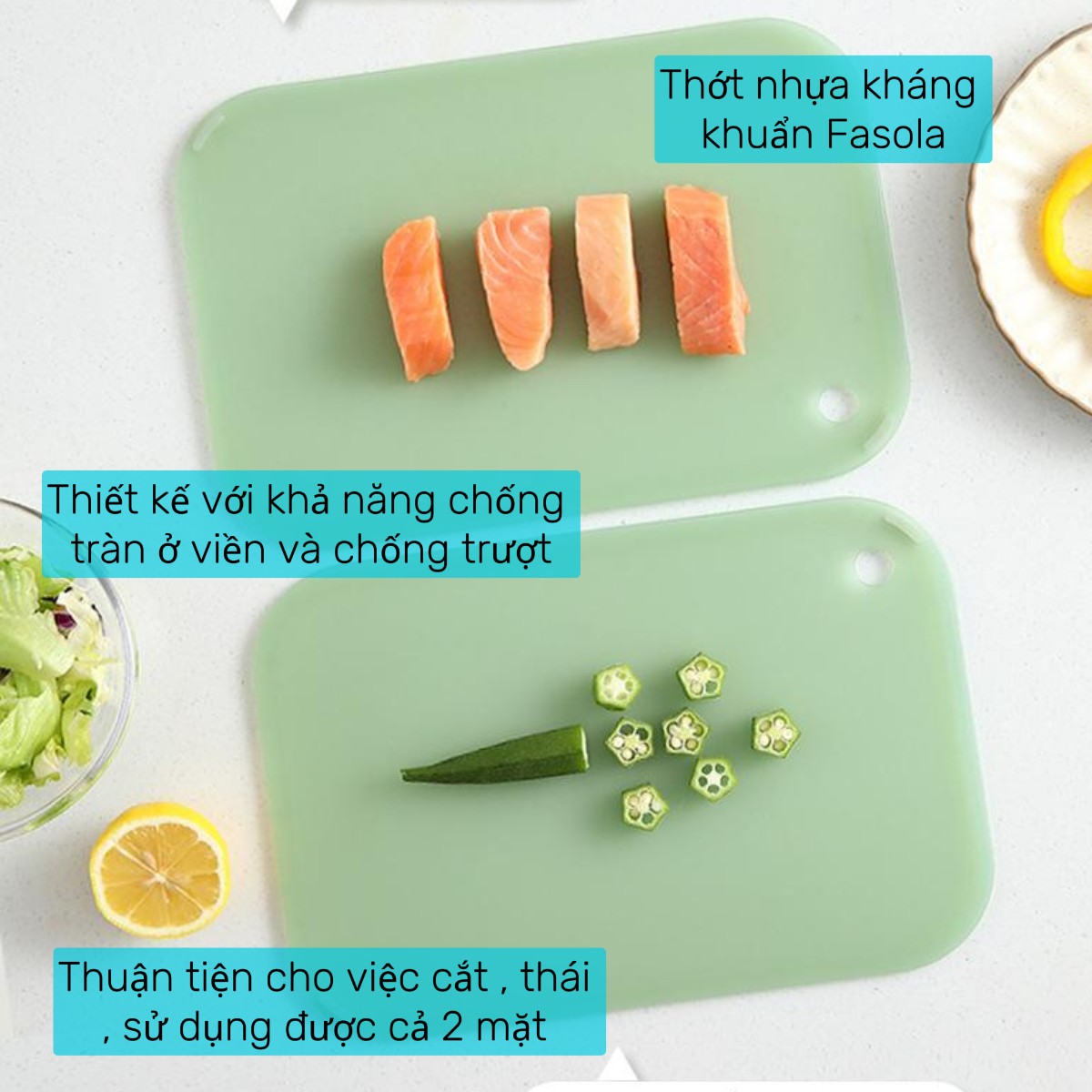 Thớt nhựa kháng khuẩn Fasola SH382
