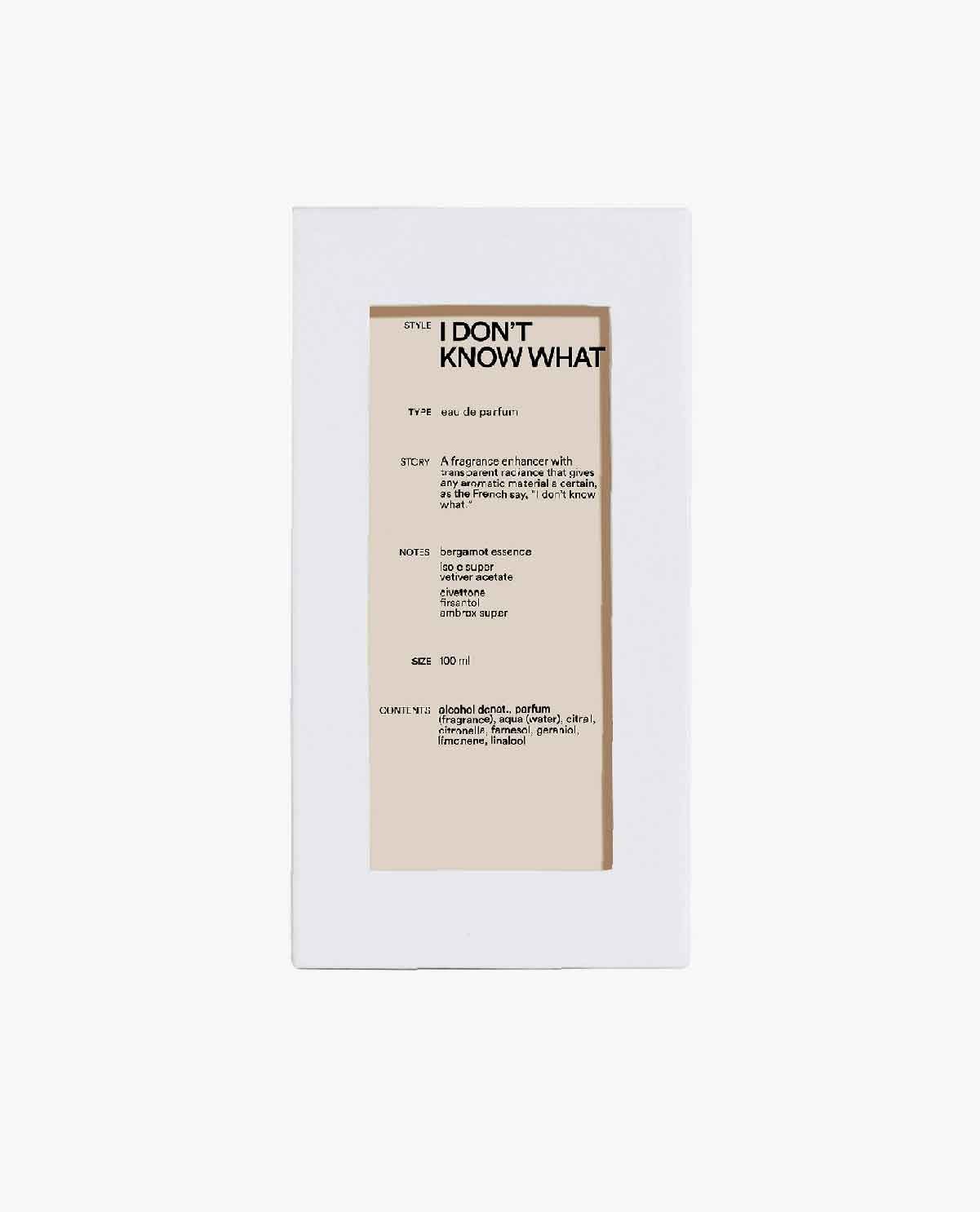 I DON’T KNOW WHAT - Eau De Parfum | D.S & Durga