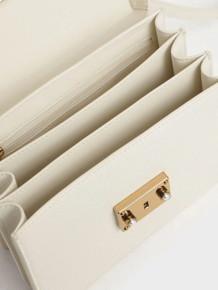 Allie Push-Lock Top Handle Bag