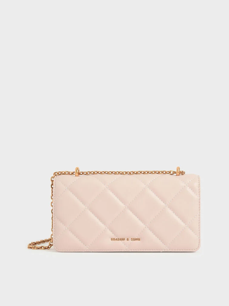 Paffuto Chain Handle Quilted Long Wallet