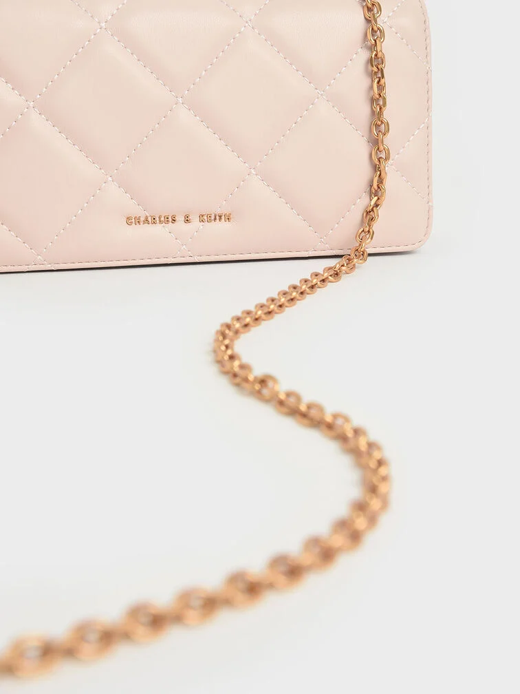 Paffuto Chain Handle Quilted Long Wallet
