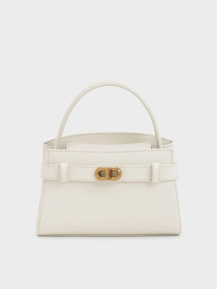 Aubrielle Metallic Buckle HandBag
