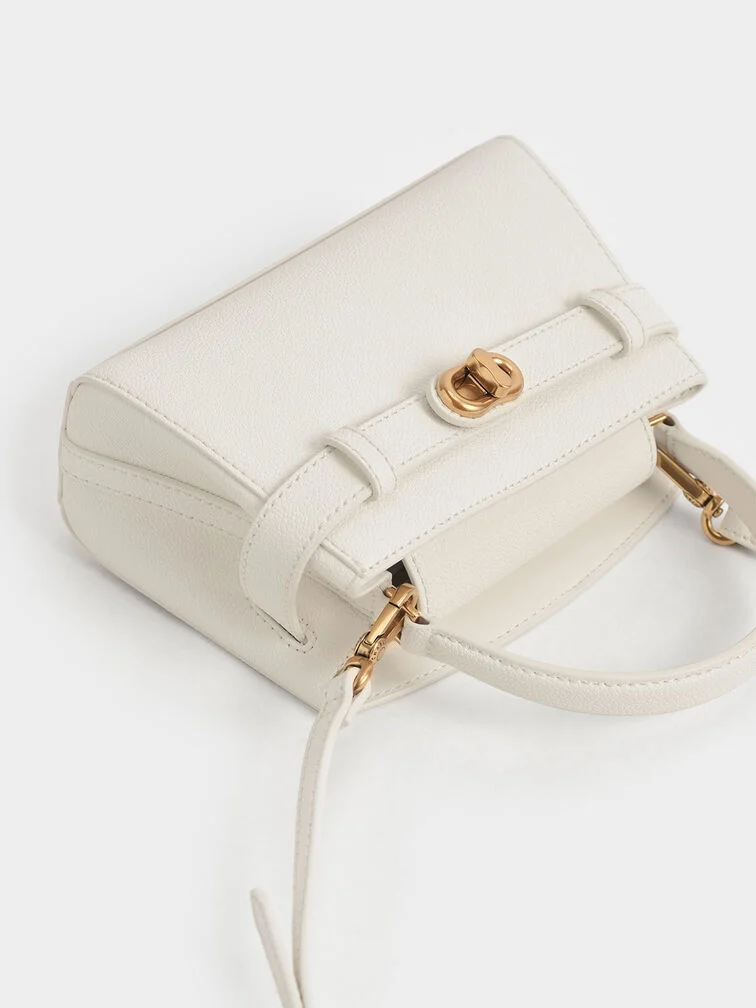 Aubrielle Metallic Buckle HandBag