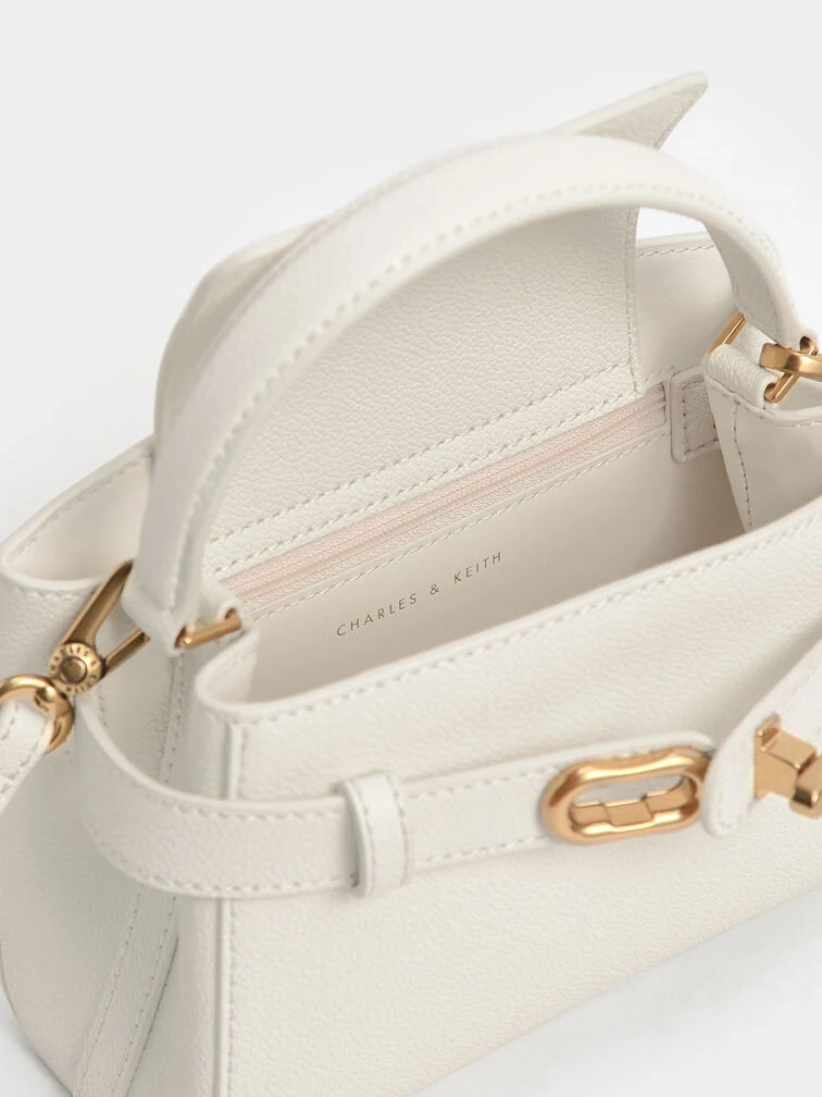 Aubrielle Metallic Buckle HandBag
