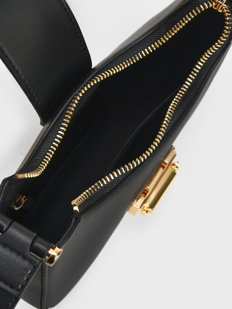 Metallic Accent Shoulder Bag